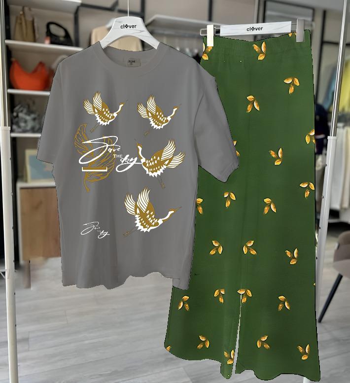 Bird Print Loungewear
