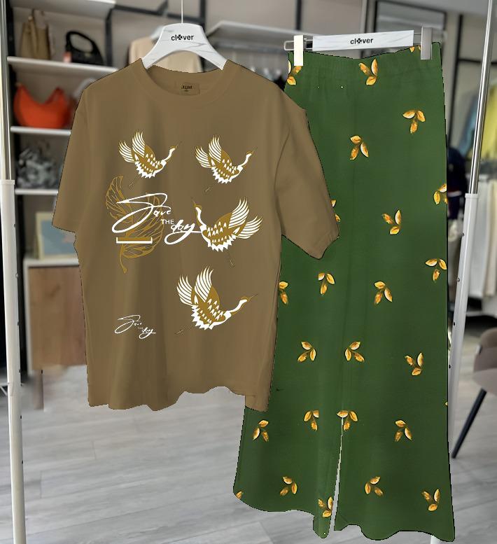 Bird Print Loungewear