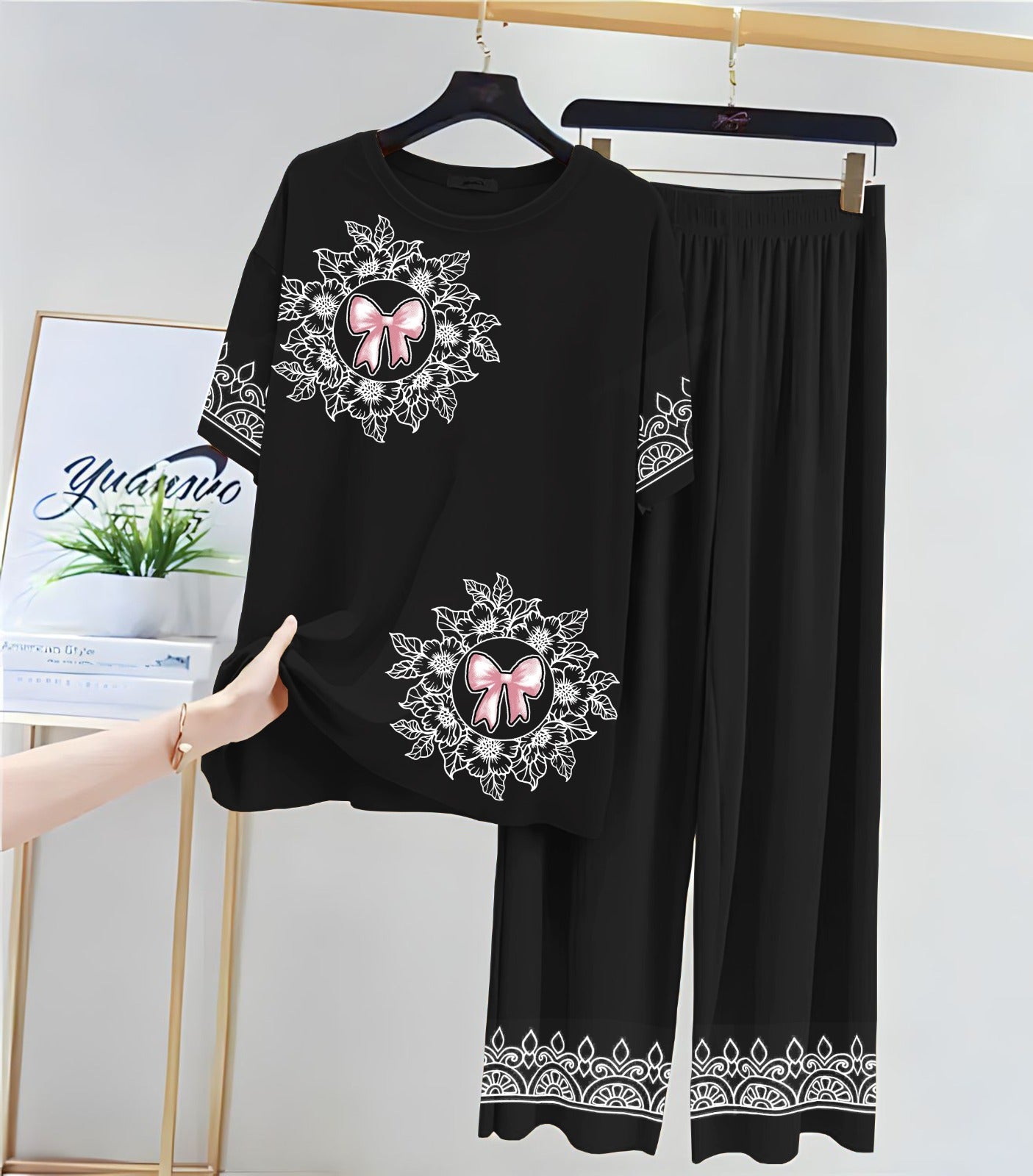 Ribbon Printed Loungewear