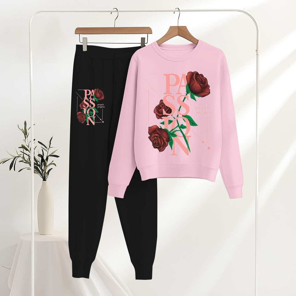 Passion Rose Printed Loungewear Set
