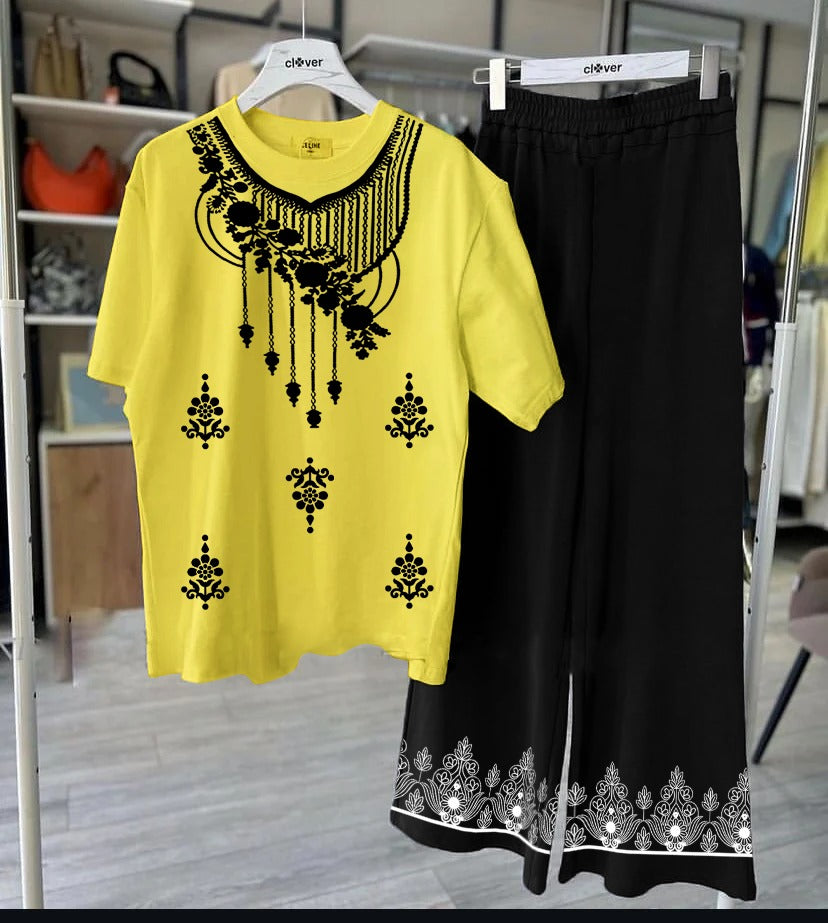 Necklace-Style Chain Printed Design Loungewear .