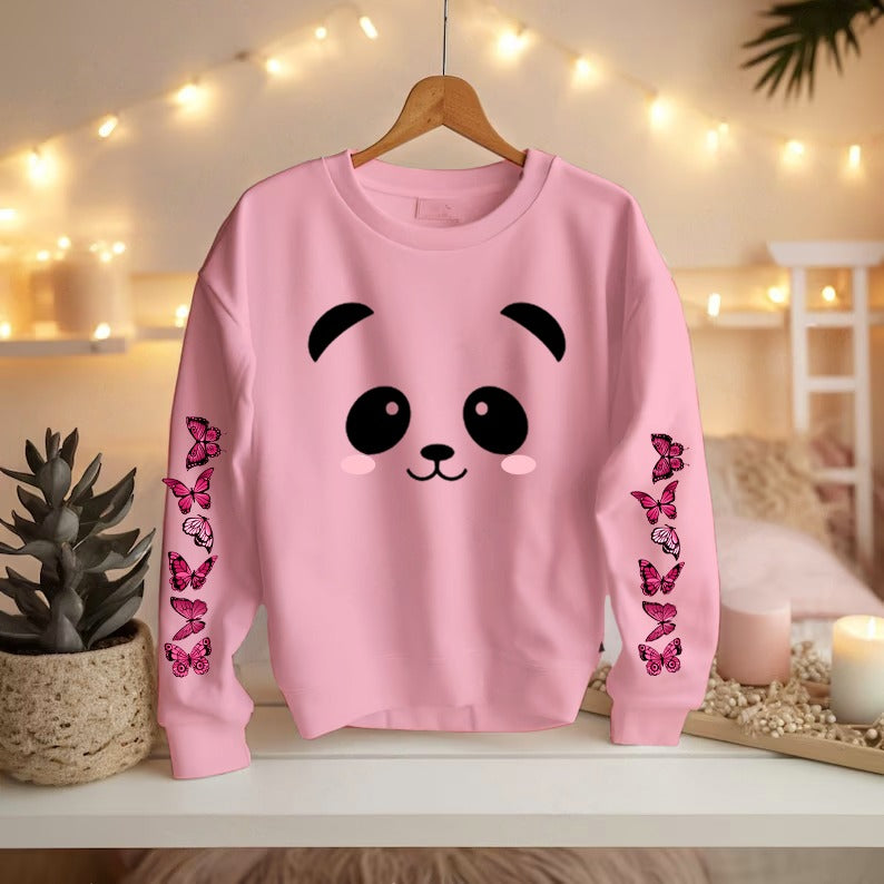 Cat Face Printed Sweatshirt