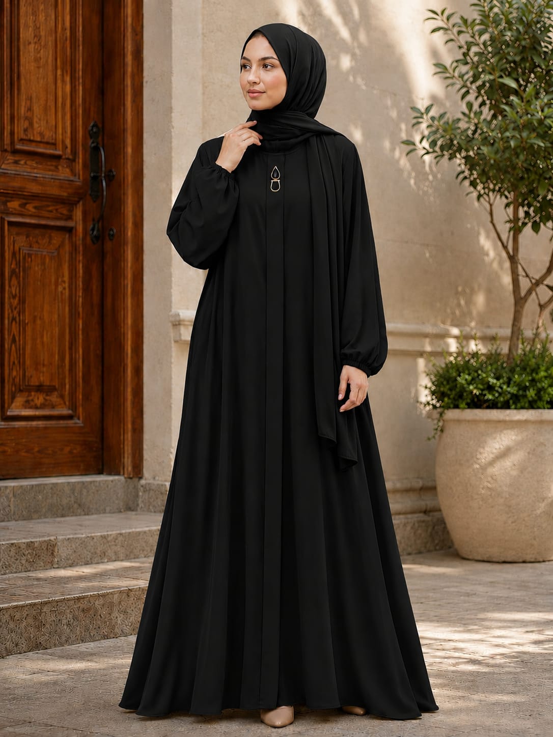 ✨ TikTok Box Plate Maxi Abaya✨