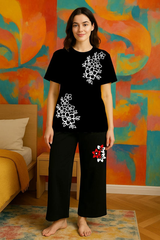 🌙 Elegant Printed Loungewear Set – Comfort Meets Chic Style