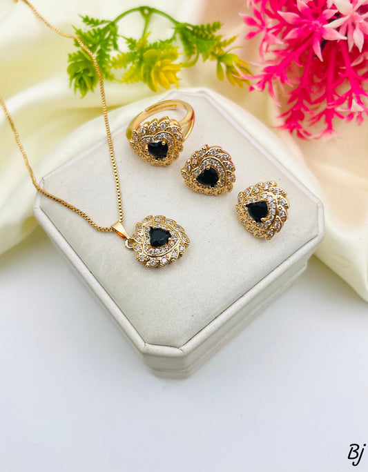 ✨ Elegant Heart-Shaped Jewelry Set