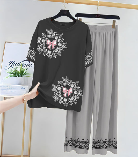Ribbon Printed Loungewear