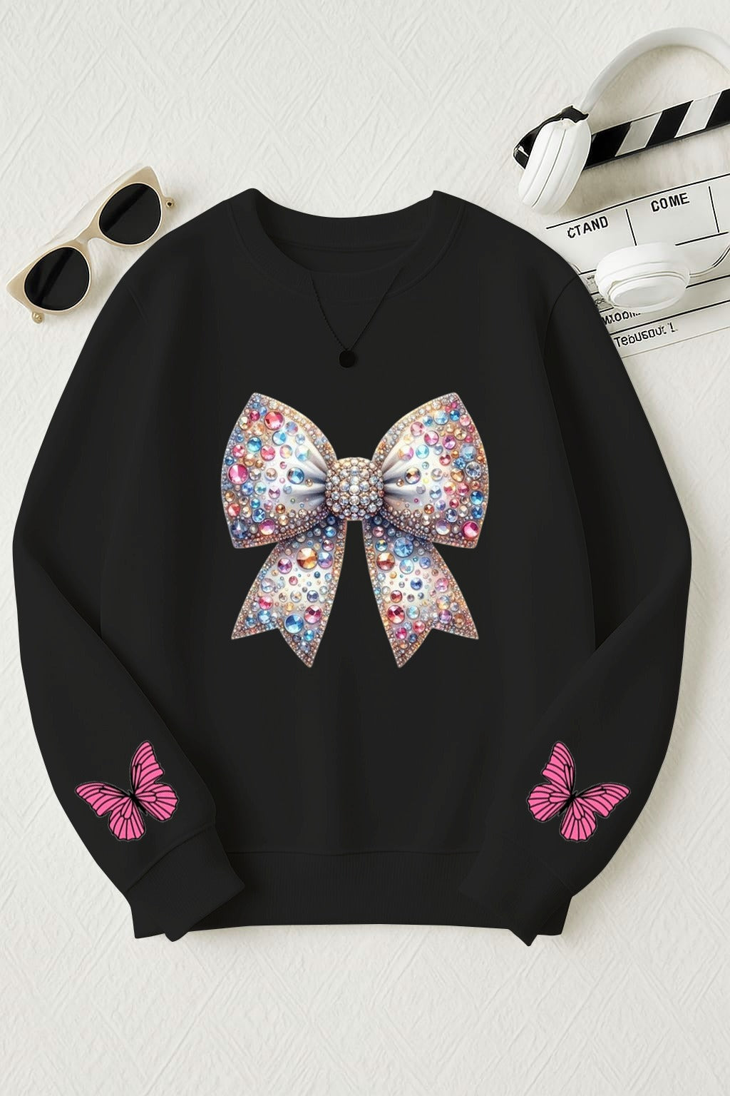 Bow Printed Sweat-T-Shirt