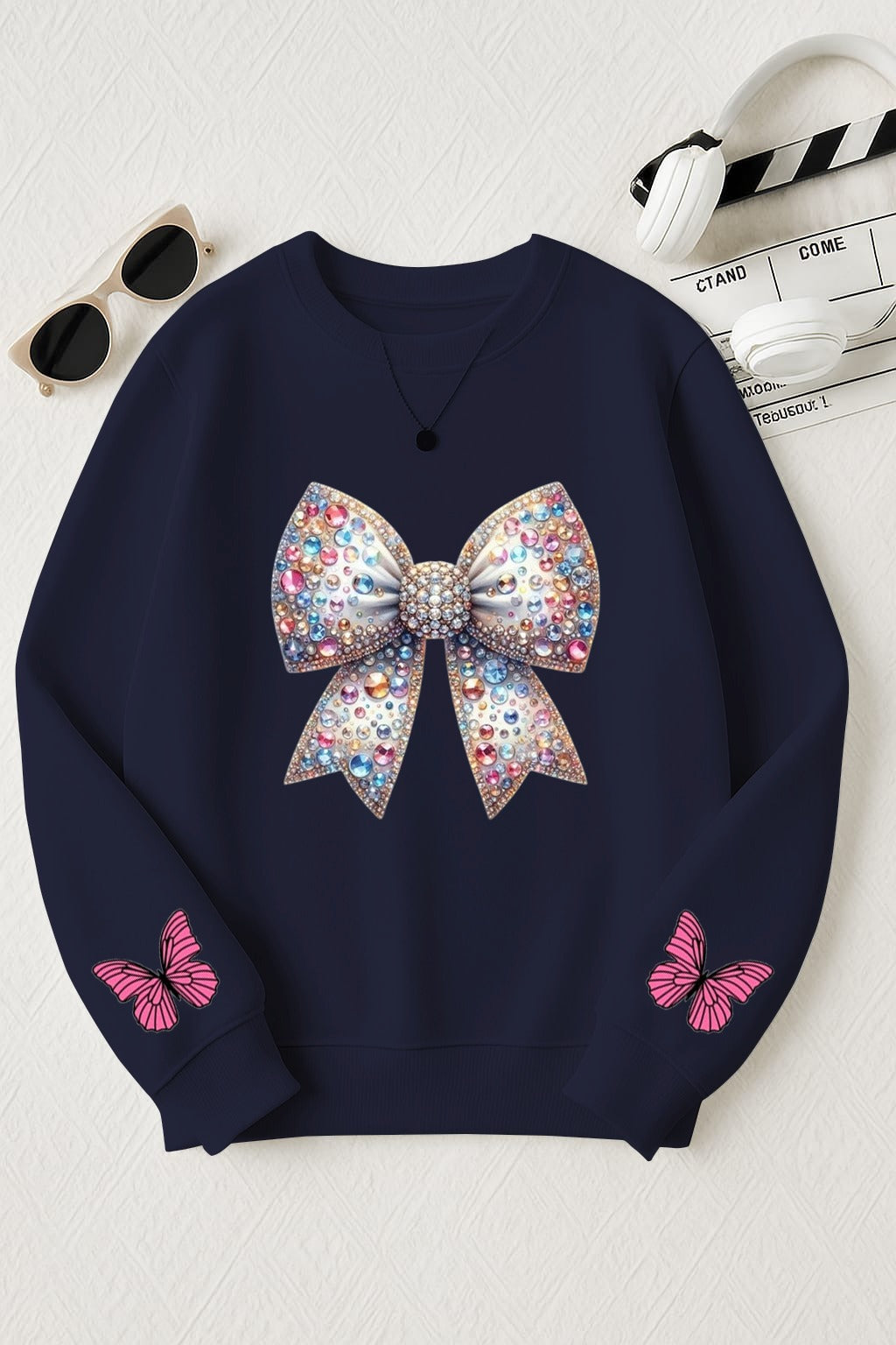 Bow Printed Sweat-T-Shirt