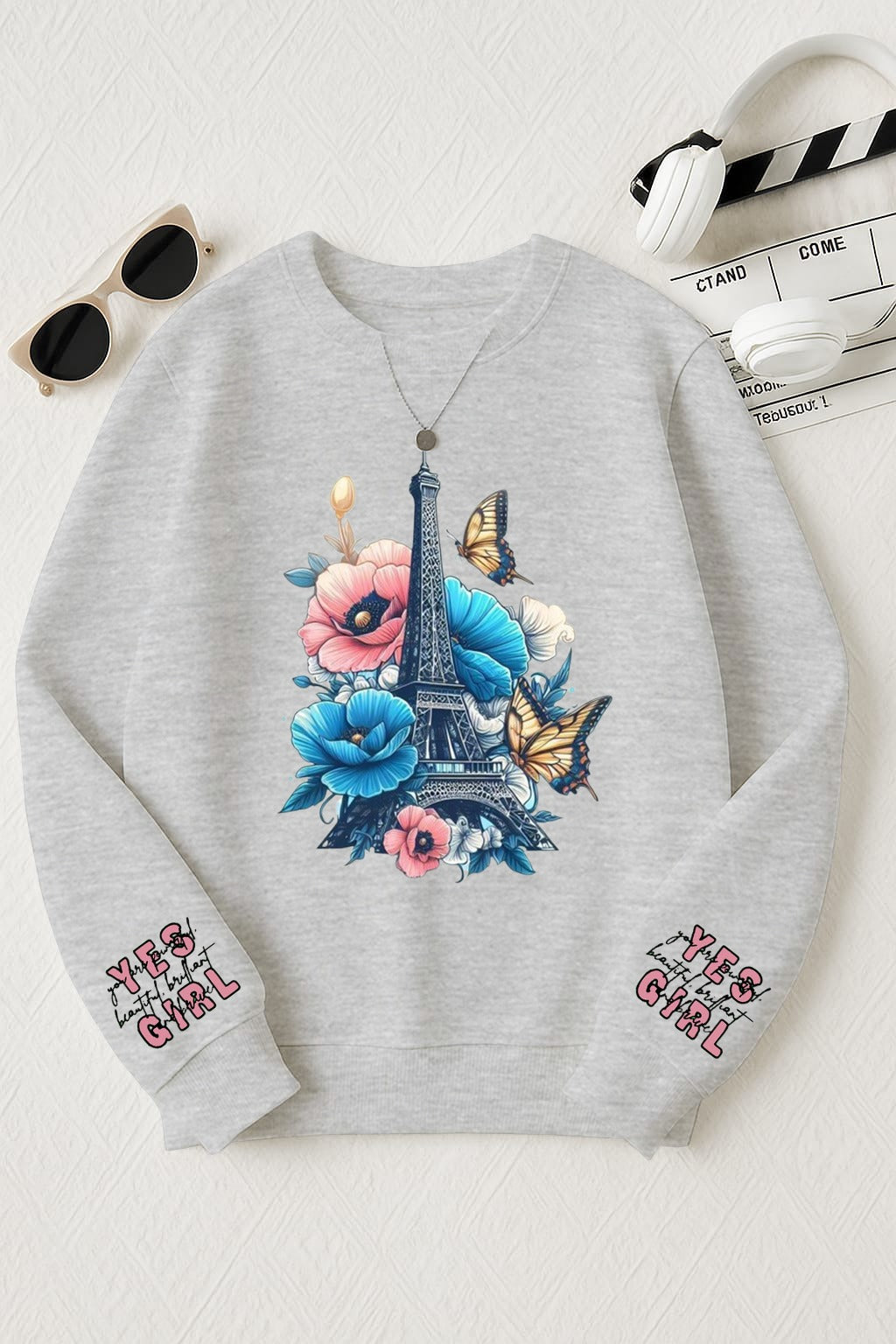 Paris Eiffel Tower Printed Sweatshirt