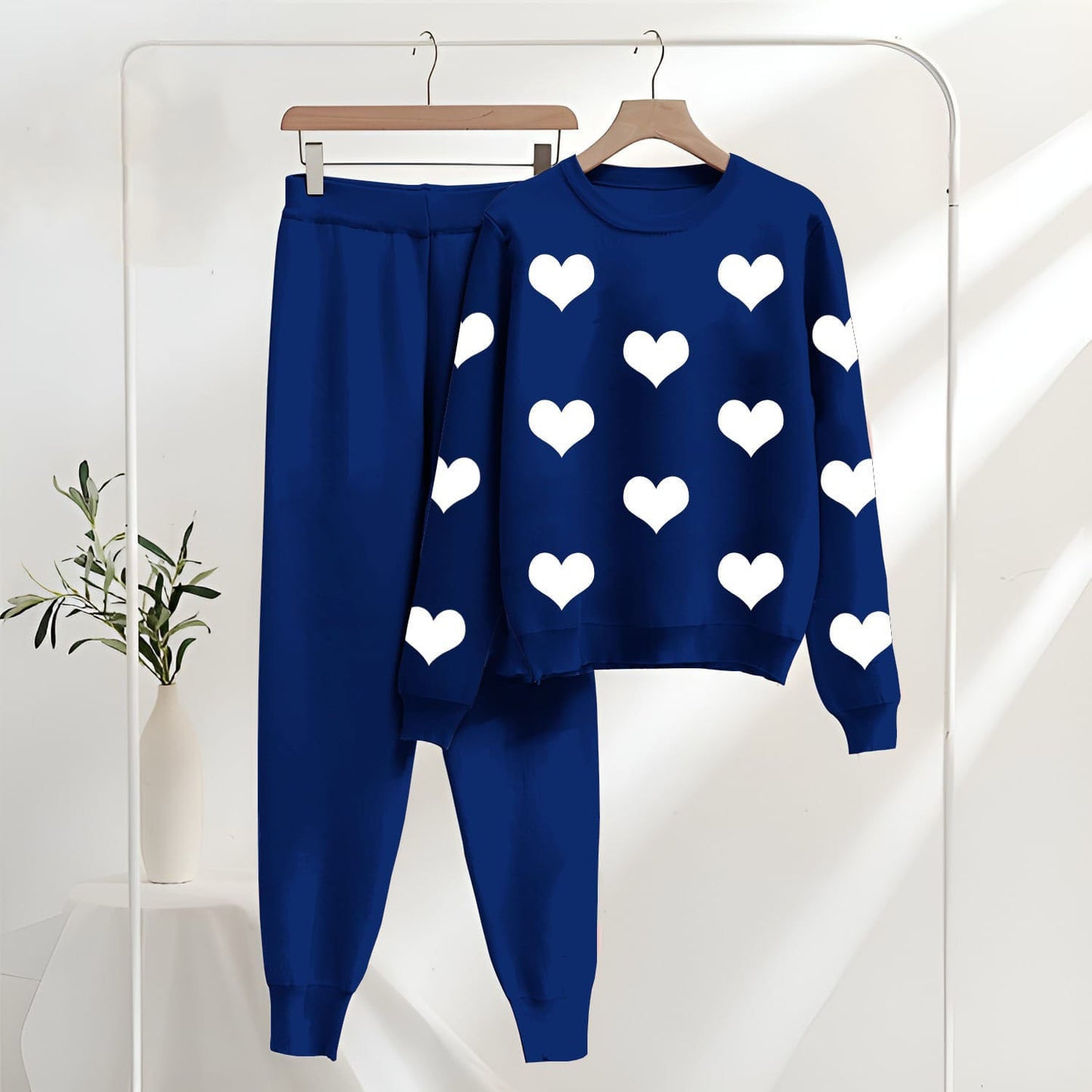Heart Print Cozy Loungewear Set