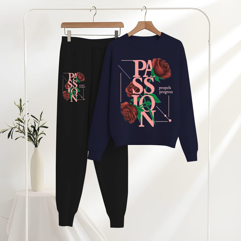 Passion Rose Printed Loungewear Set