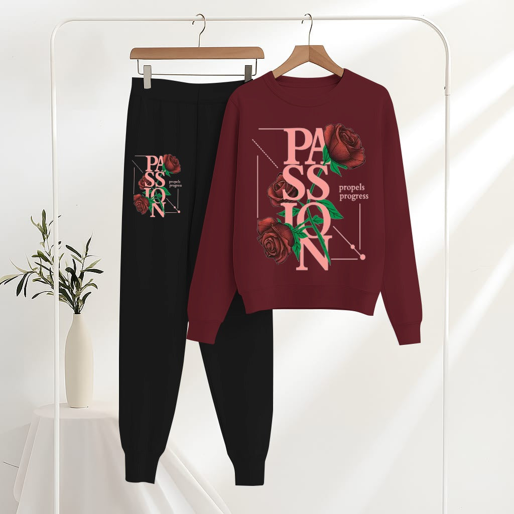 Passion Rose Printed Loungewear Set