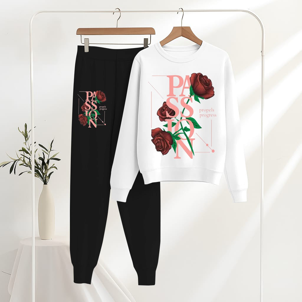 Passion Rose Printed Loungewear Set