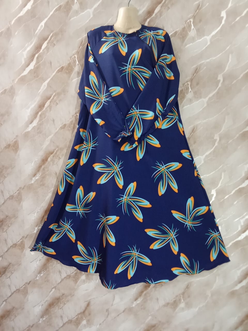 A-Line Cut Printed Abaya