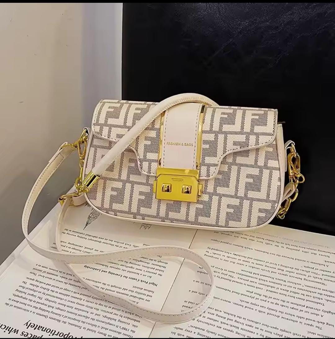 Printed Check Crossbody  Bag