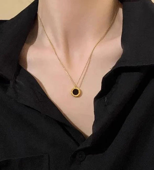Chain Necklace with Black Accents