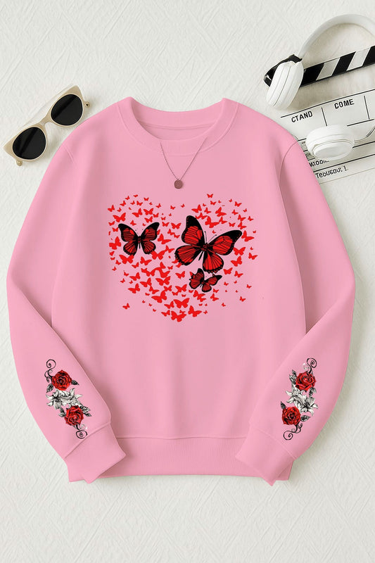 Butterfly Print Sweatshirt
