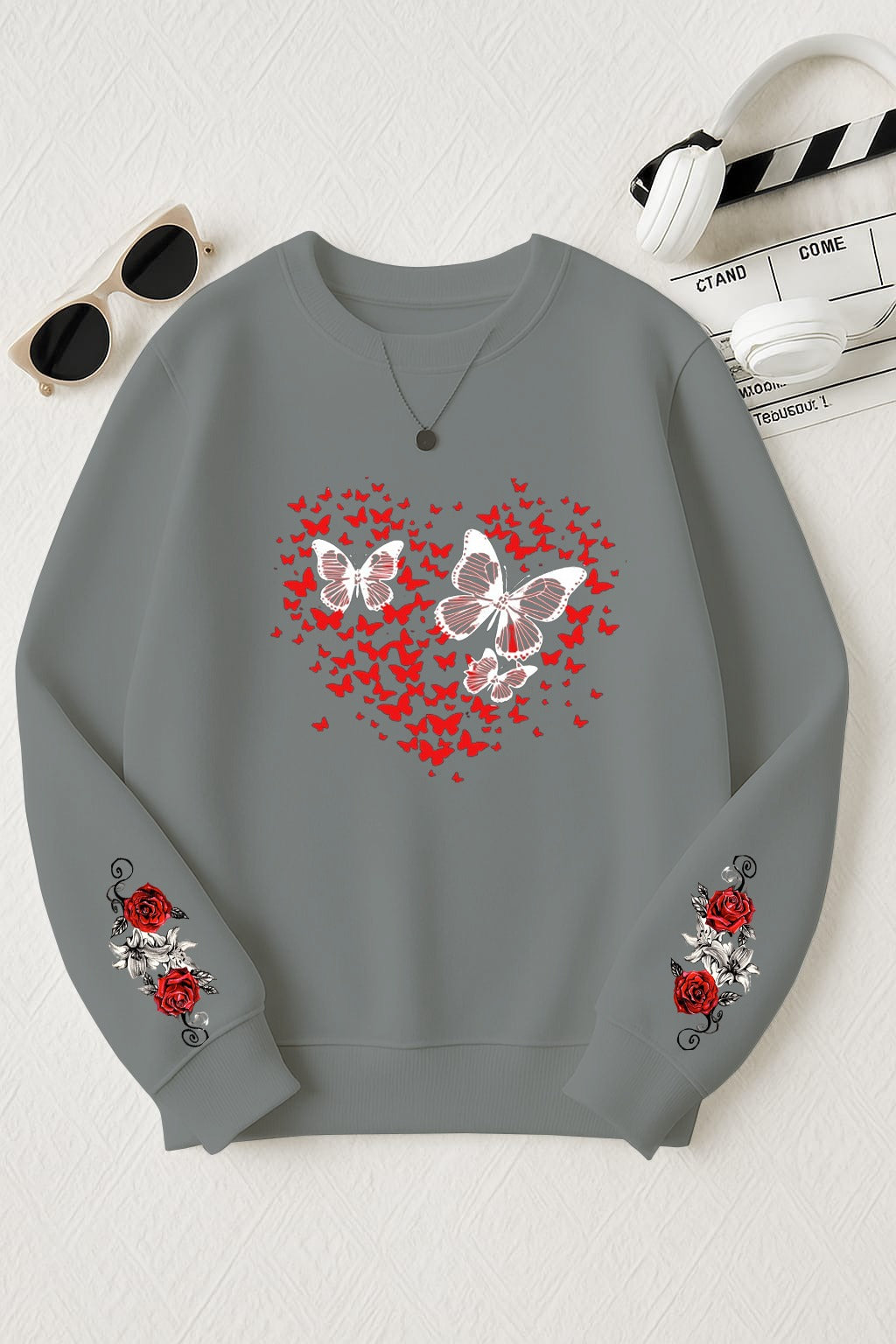 Butterfly Print Sweatshirt