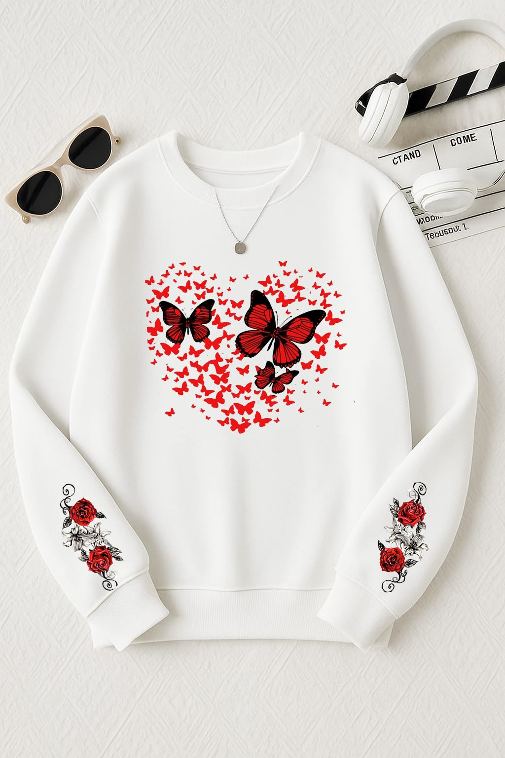 Butterfly Print Sweatshirt