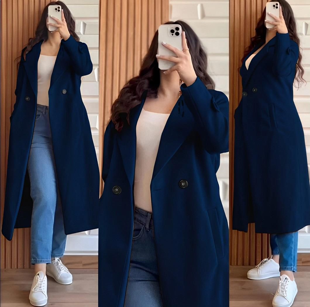 Cross Pocket Long Sleeves Button Coat