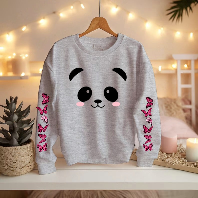 Cat Face Printed  Sweatshirt