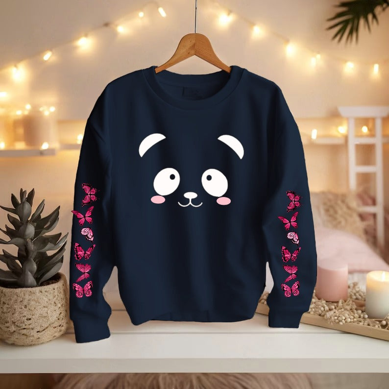 Cat Face Printed  Sweatshirt