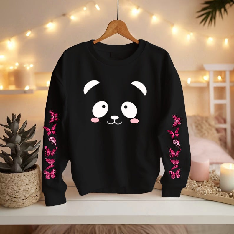 Cat Face Printed  Sweatshirt