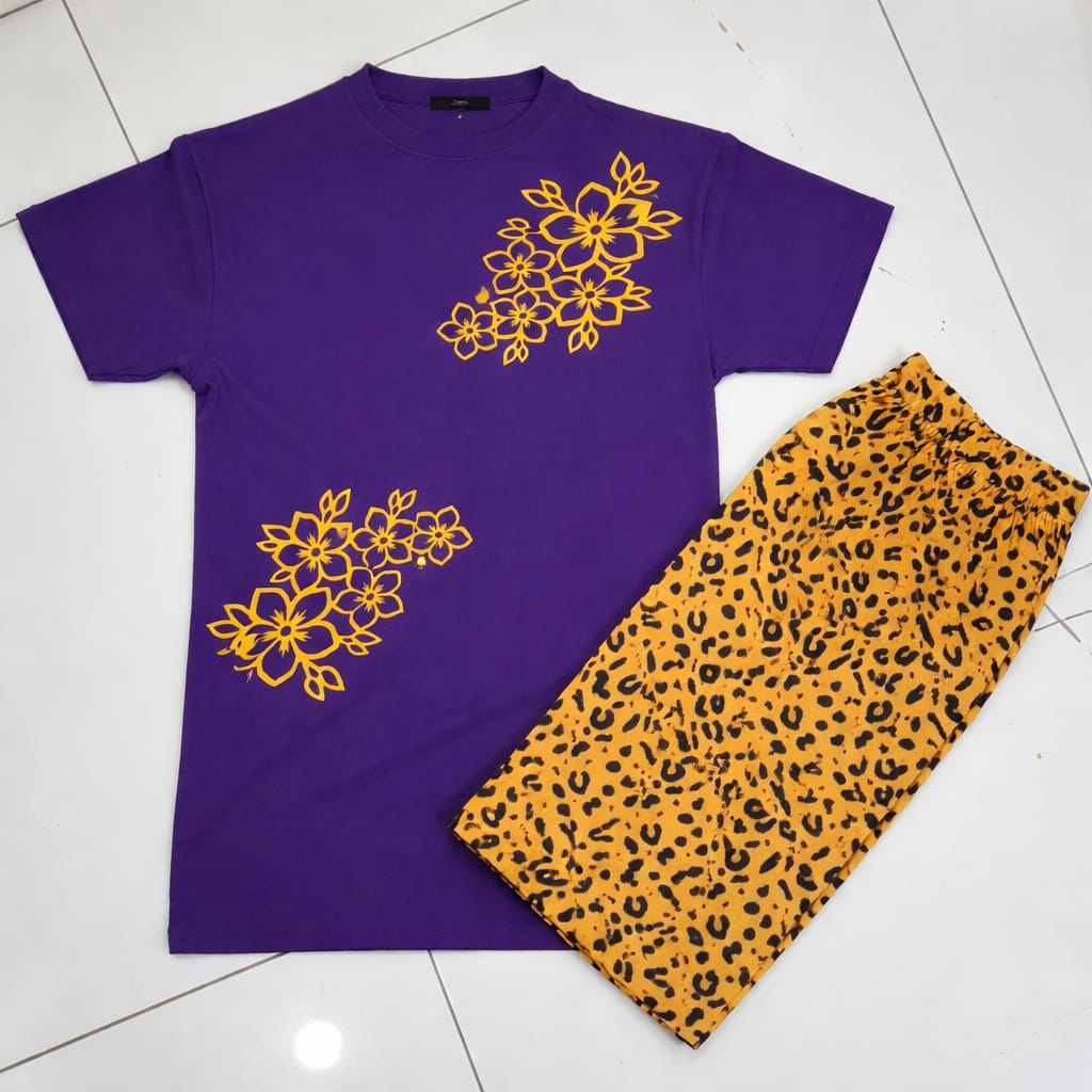Floral + Leopard Print Lounge Set