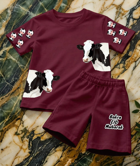 COW Print T Shirt + Trouser