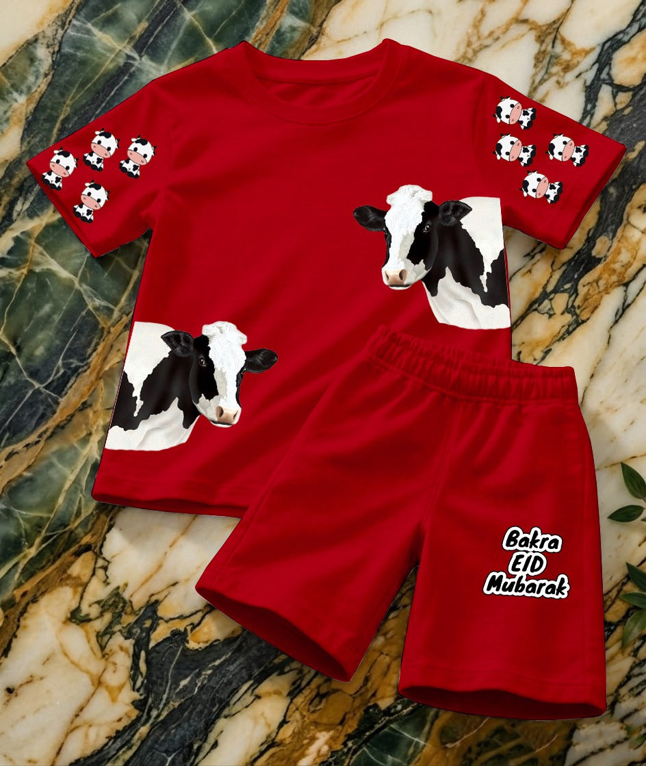 COW Print T Shirt + Trouser