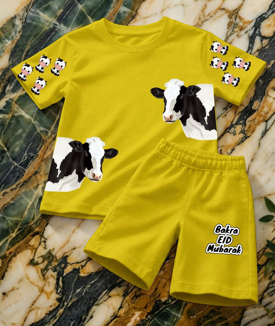 COW Print T Shirt + Trouser