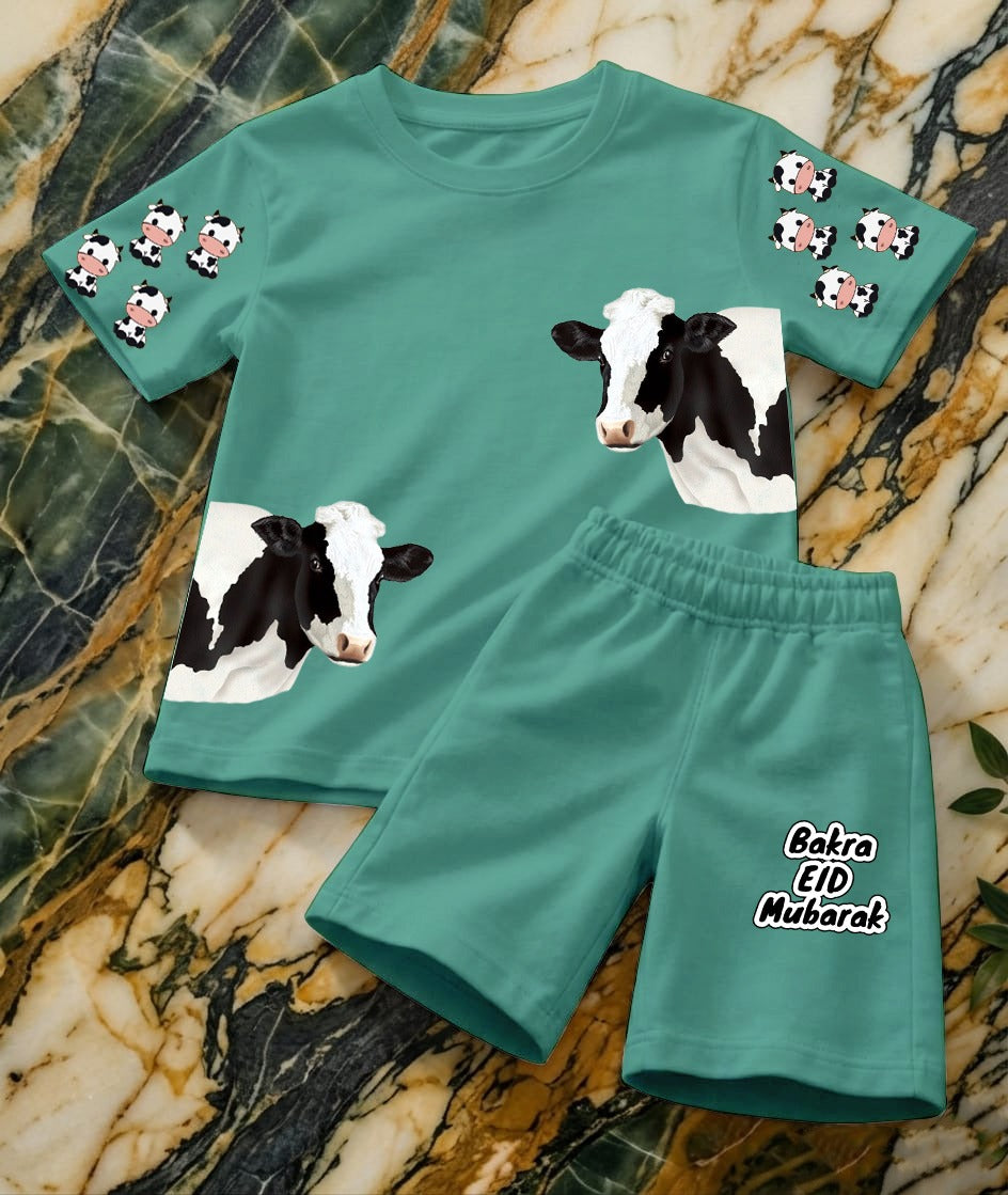 COW Print T Shirt + Trouser