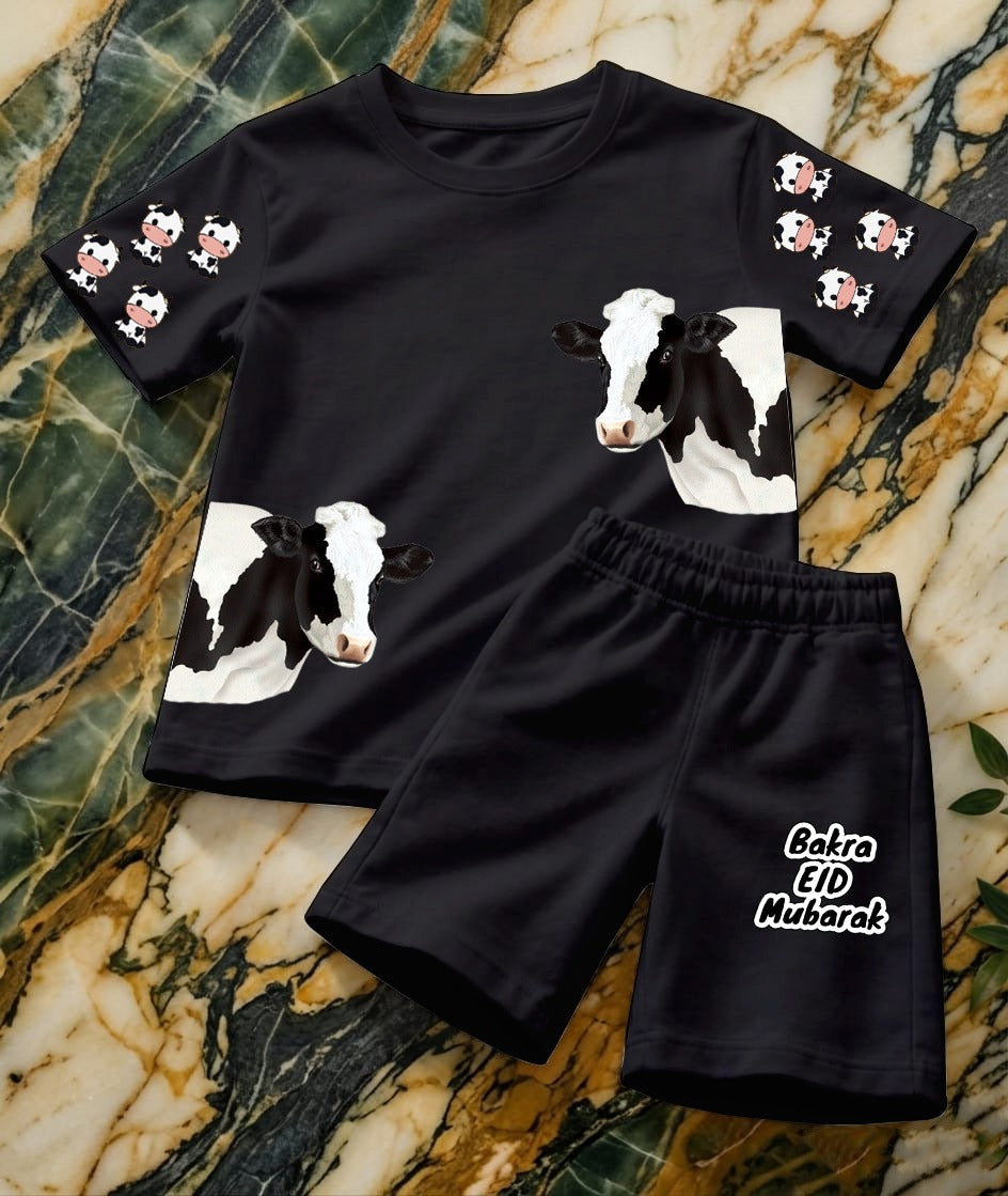 COW Print T Shirt + Trouser