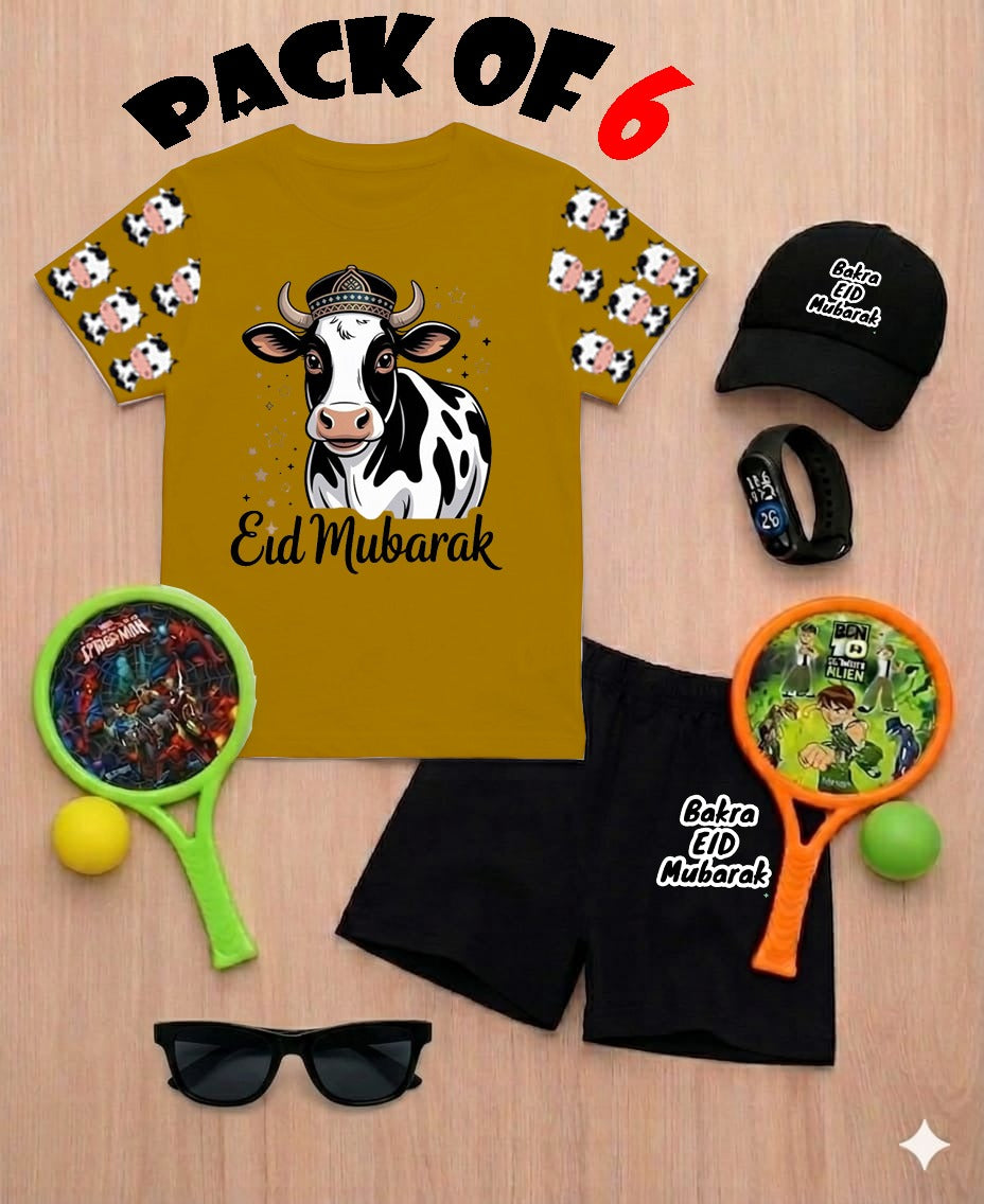 EID Ul Adha DTF Print ,6 Piece Gift Pack for Kids