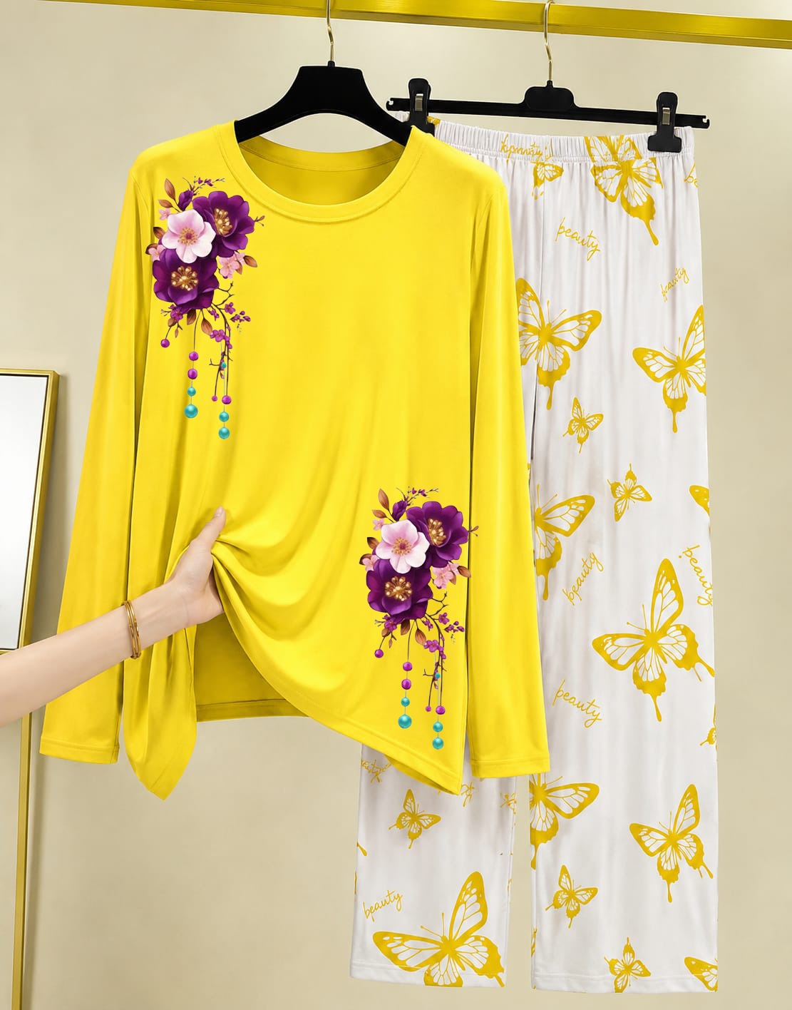 Women's Printed Two-Piece Lounge Set
