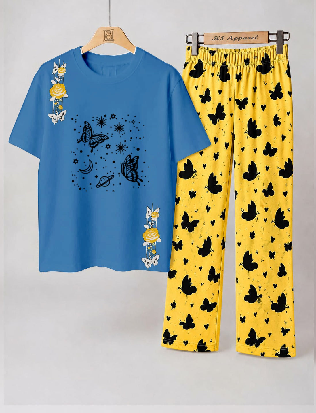 Dancing Butterfly Printed Loungewear Set