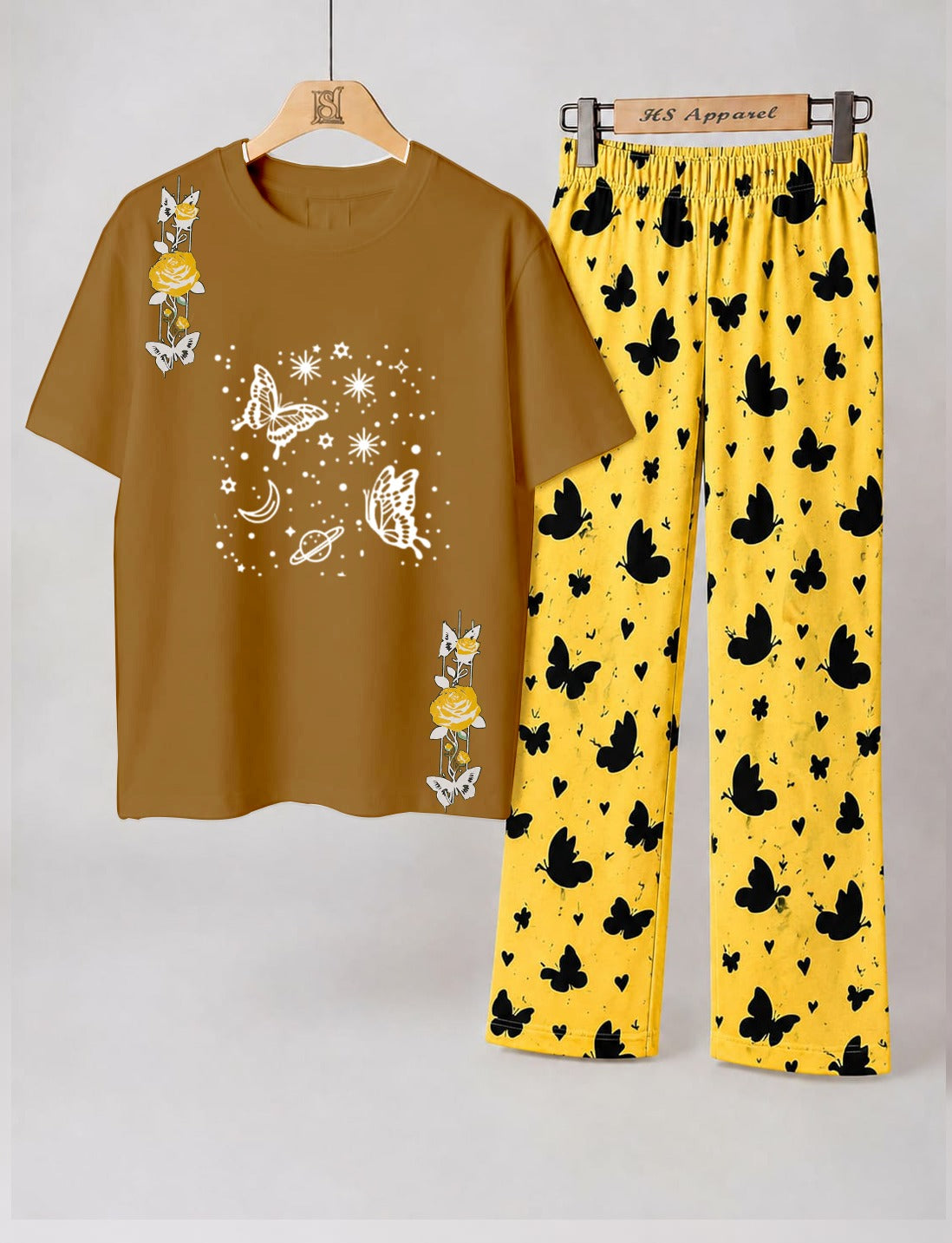 Dancing Butterfly Printed Loungewear Set