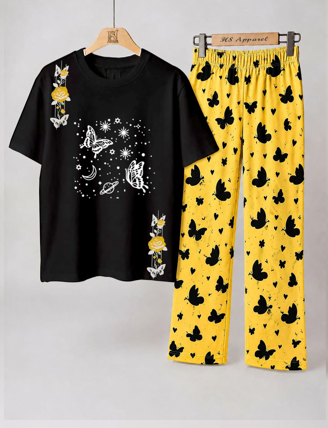 Dancing Butterfly Printed Loungewear Set