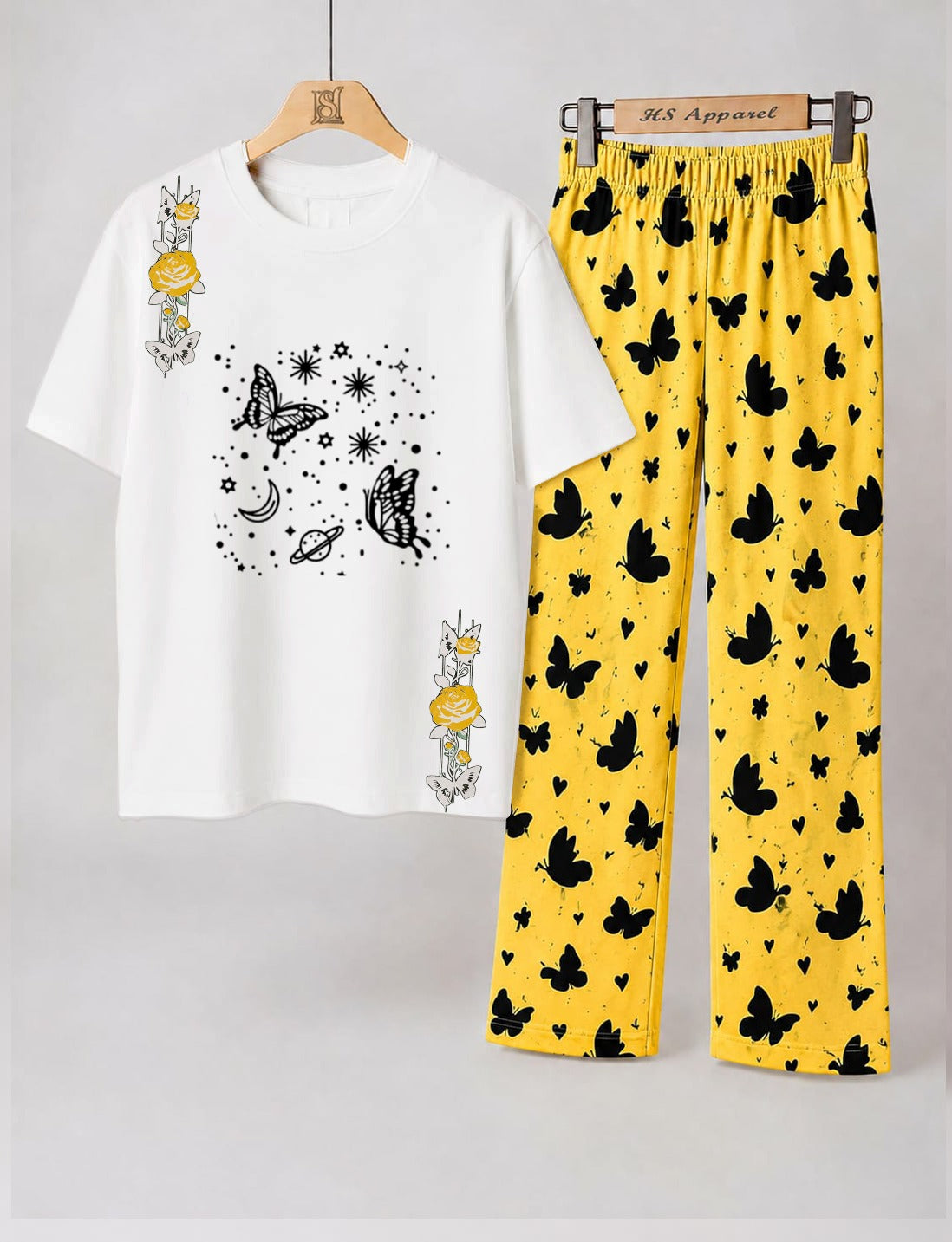 Dancing Butterfly Printed Loungewear Set