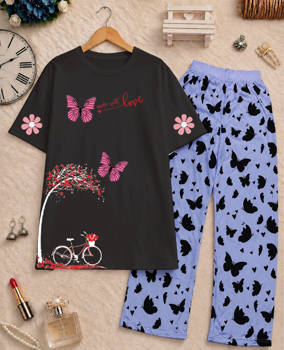 Butterfly printed co-ord loungewear set