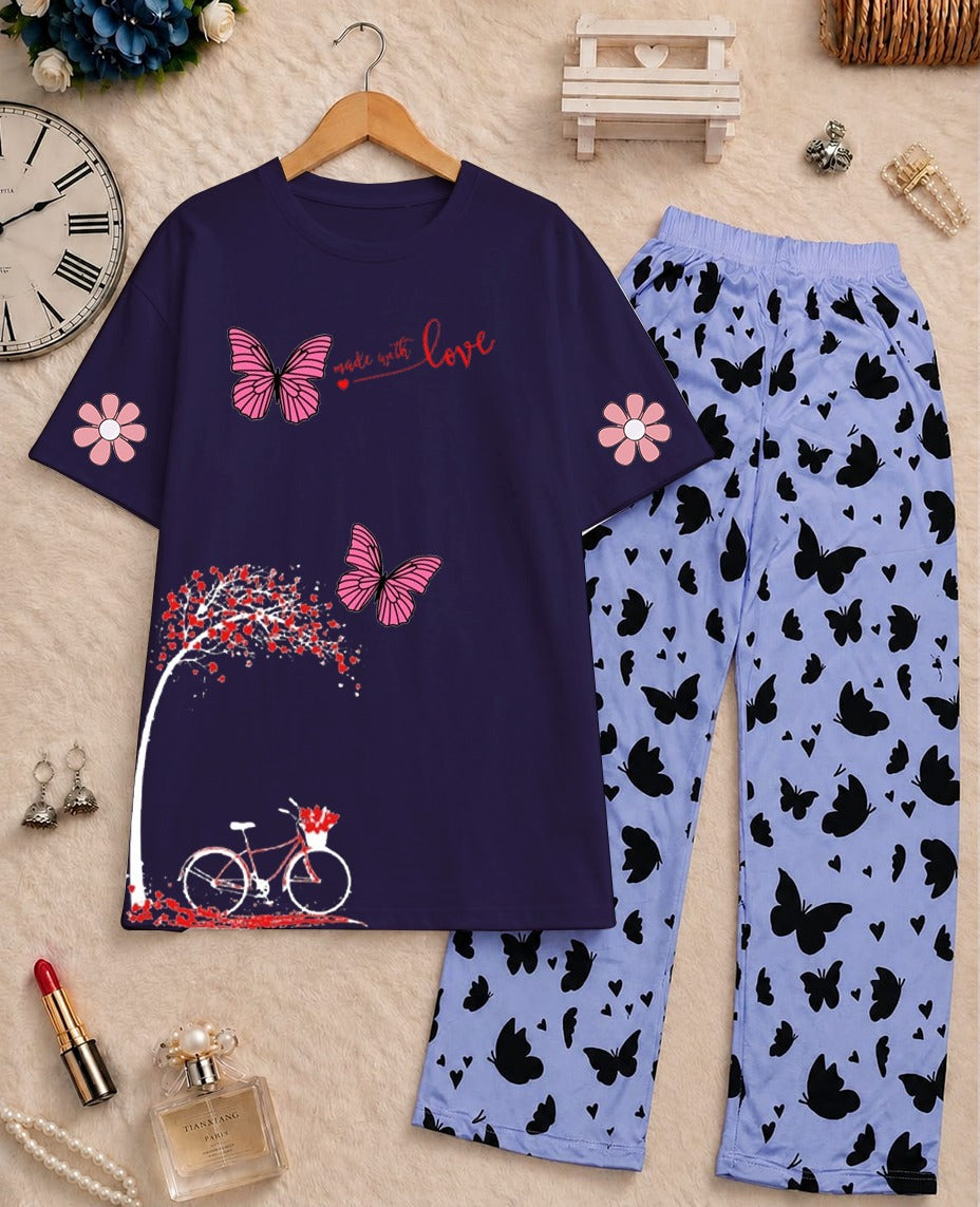 Butterfly printed co-ord loungewear set
