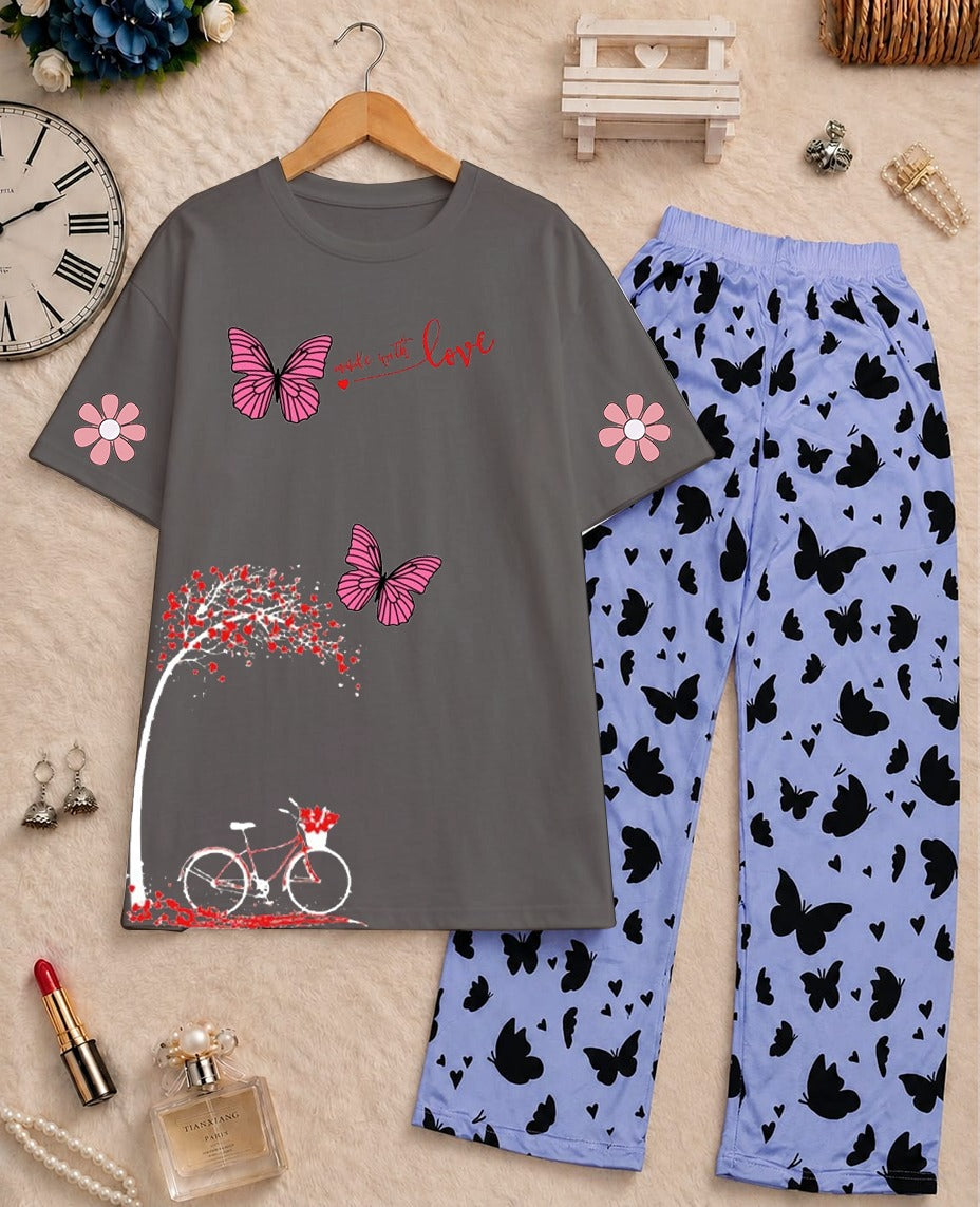 Butterfly printed co-ord loungewear set
