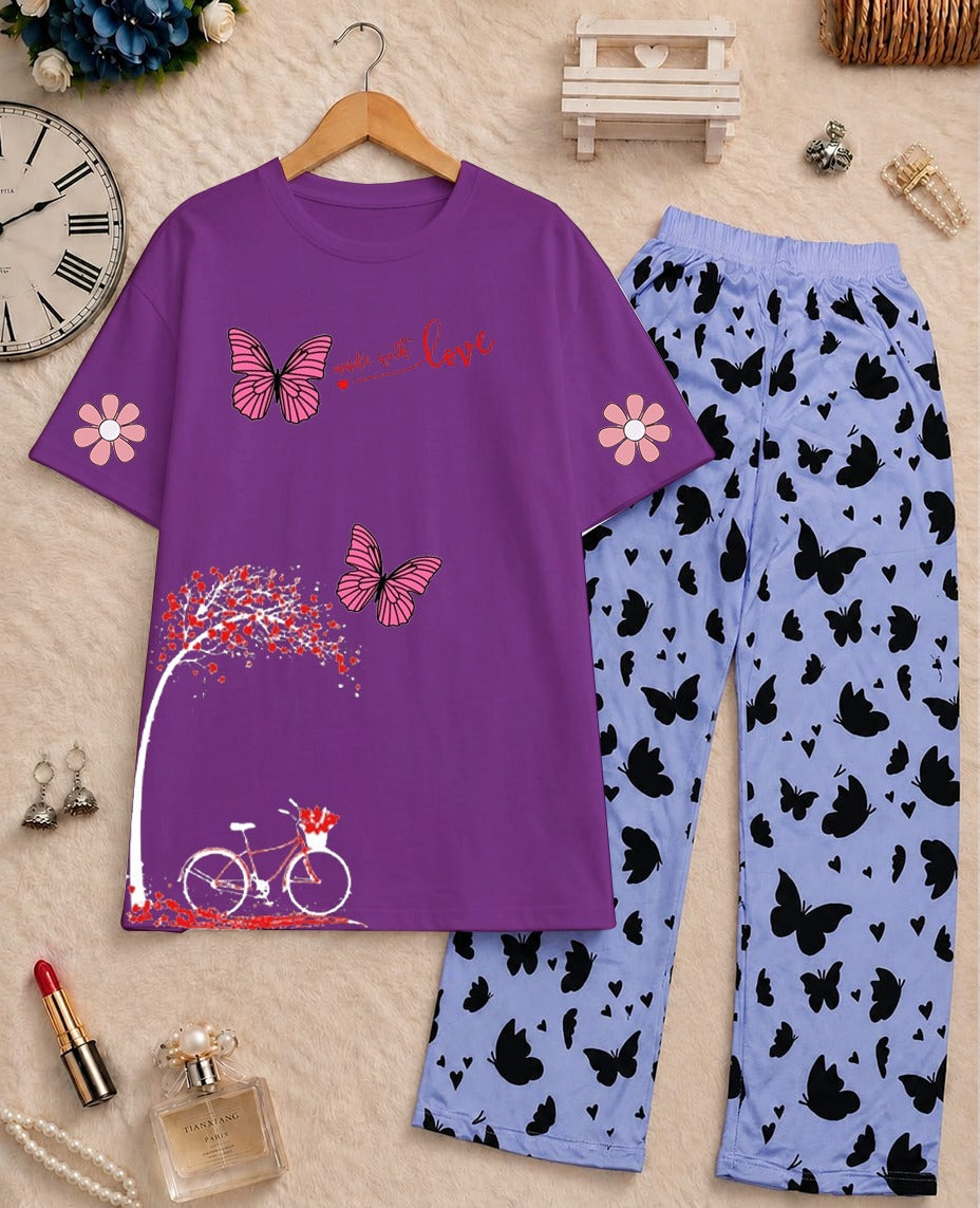 Butterfly printed co-ord loungewear set