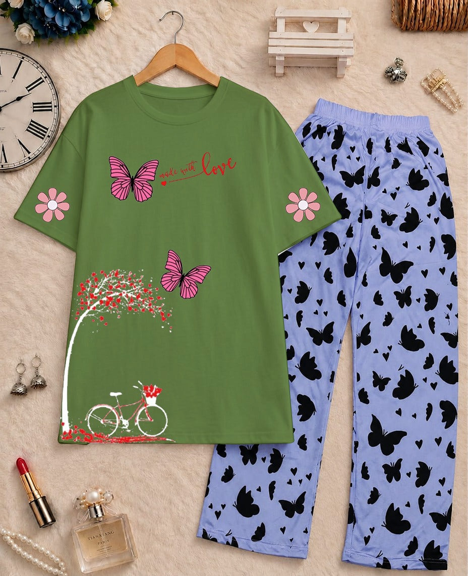 Butterfly printed co-ord loungewear set
