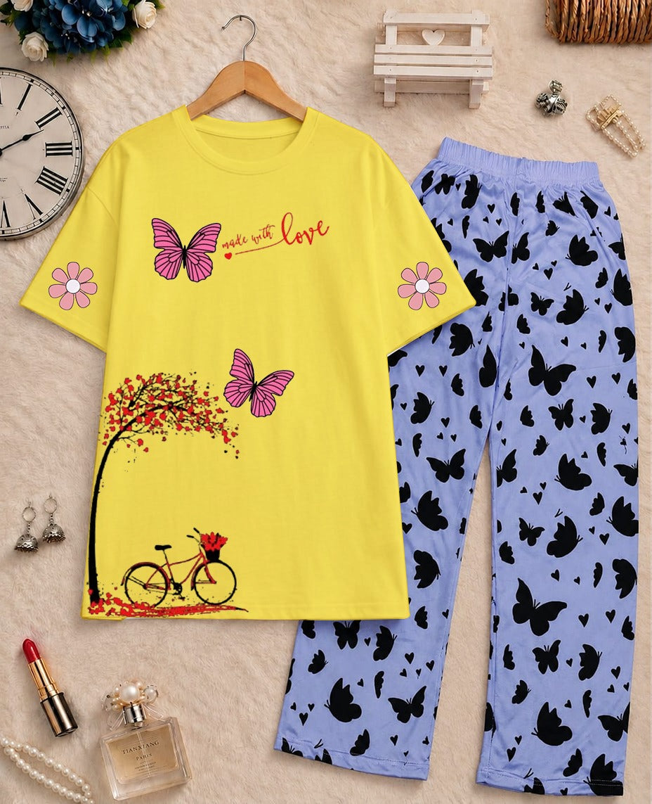 Butterfly printed co-ord loungewear set