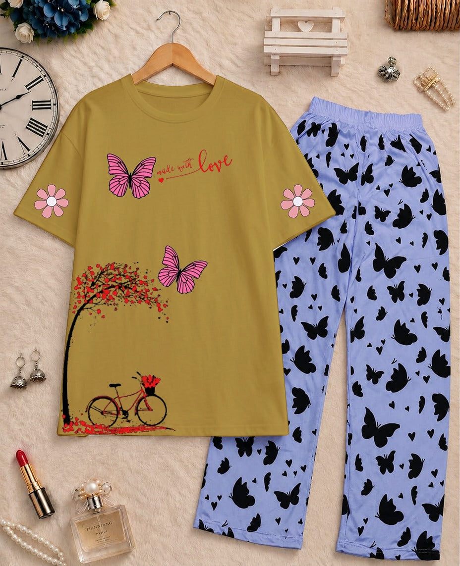 Butterfly printed co-ord loungewear set