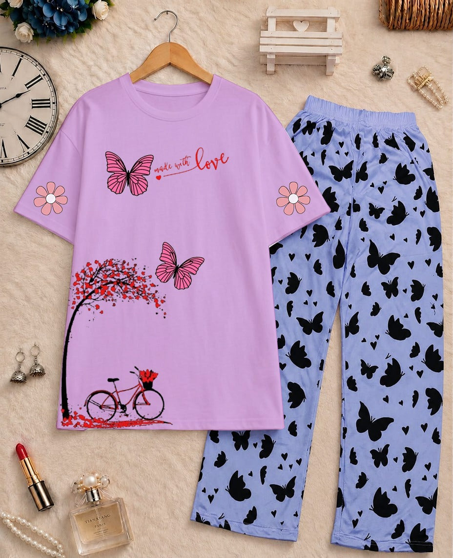 Butterfly printed co-ord loungewear set