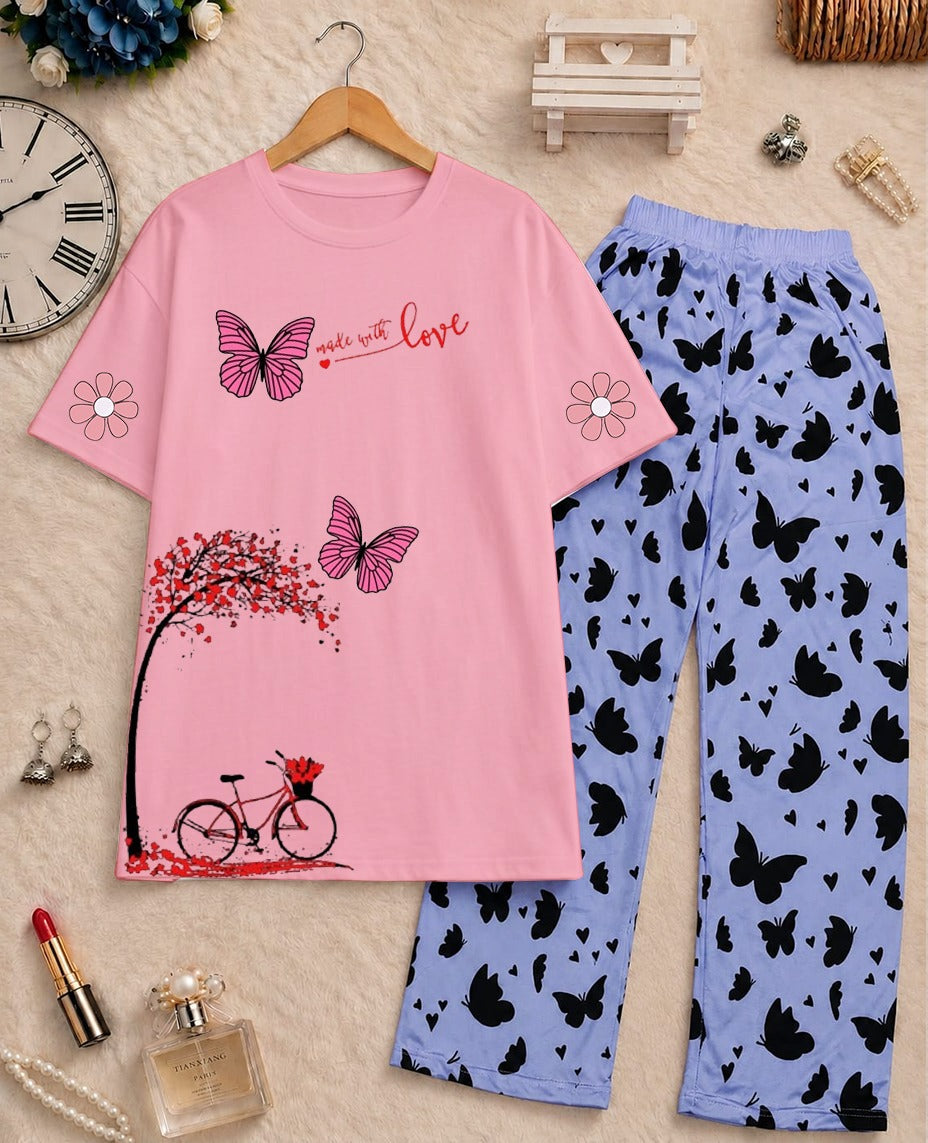 Butterfly printed co-ord loungewear set