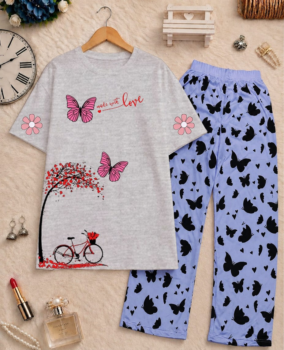 Butterfly printed co-ord loungewear set