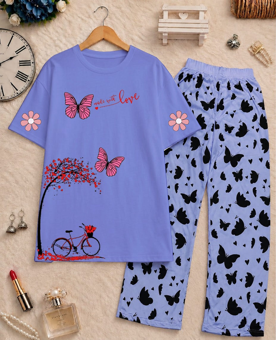 Butterfly printed co-ord loungewear set